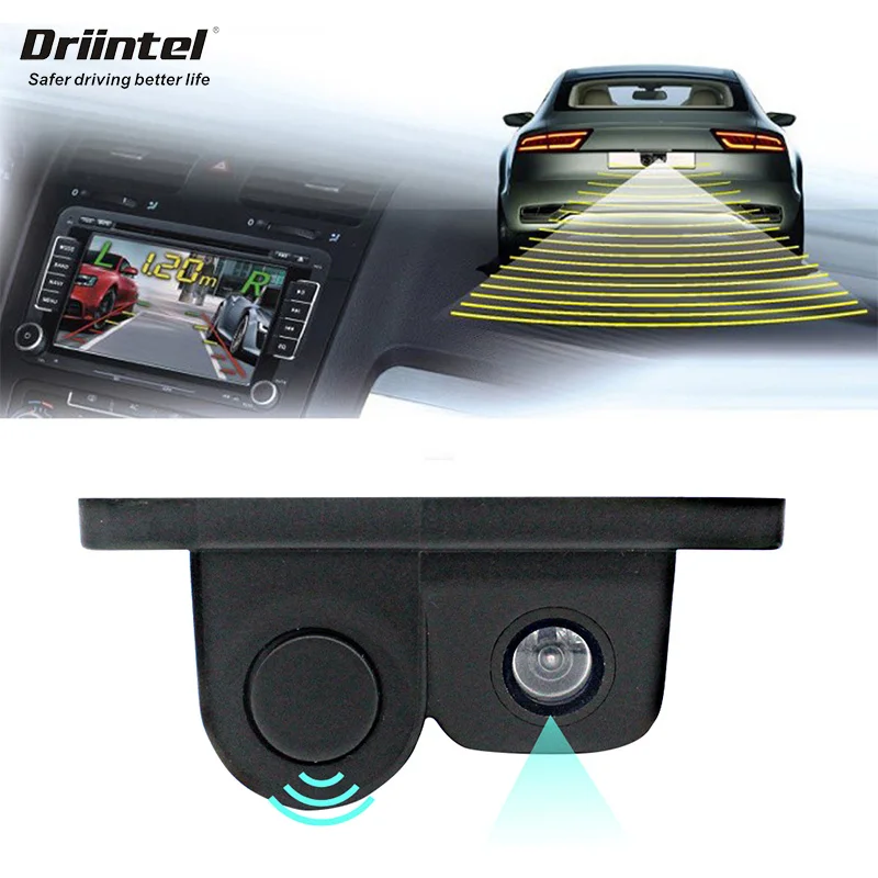 Парктроник Driintel 2 в 1 парковочные датчики камера заднего вида универсальная