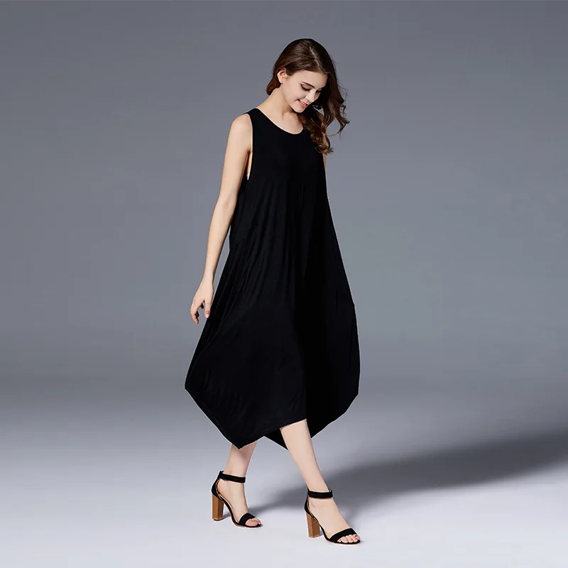 

2020Bigsweety Plus Size Dresses For Women Casual Loose Half Sleeve Crew Neck Dress Ladies Oversized Dress Beach