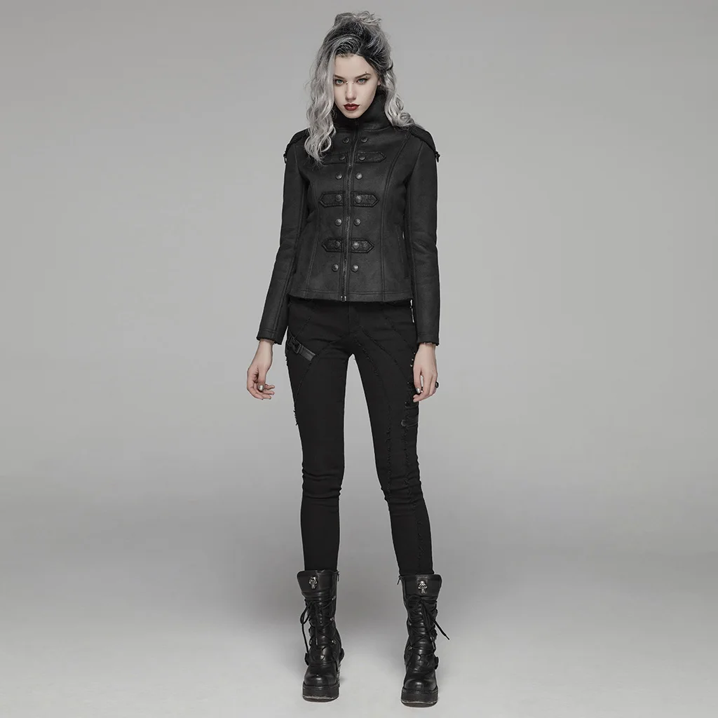 Женские облегающие брюки в стиле панк эластичные карандаш из тканой ткани рок