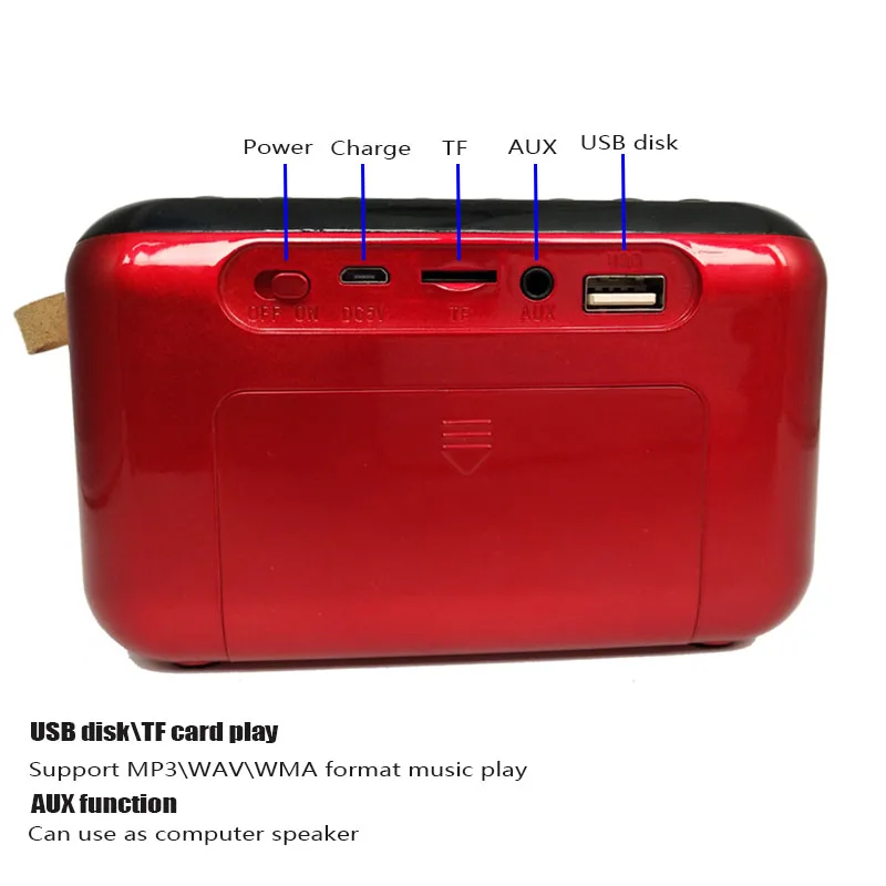 Очень тяжелый бас портативный сабвуфер для улицы Bluetooth 4 2 динамик FM TF USB AUX