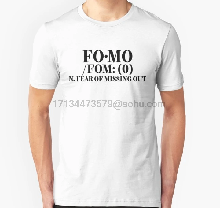 Мужская футболка с коротким рукавом FOMO Fear Of Missing Out Art Hipster Quote Meme Футболка женская |