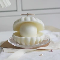 pearl shell shaped silicone candle mold 3d aromatherapy seashell soap cake baking handmade art craft mould decoration tools