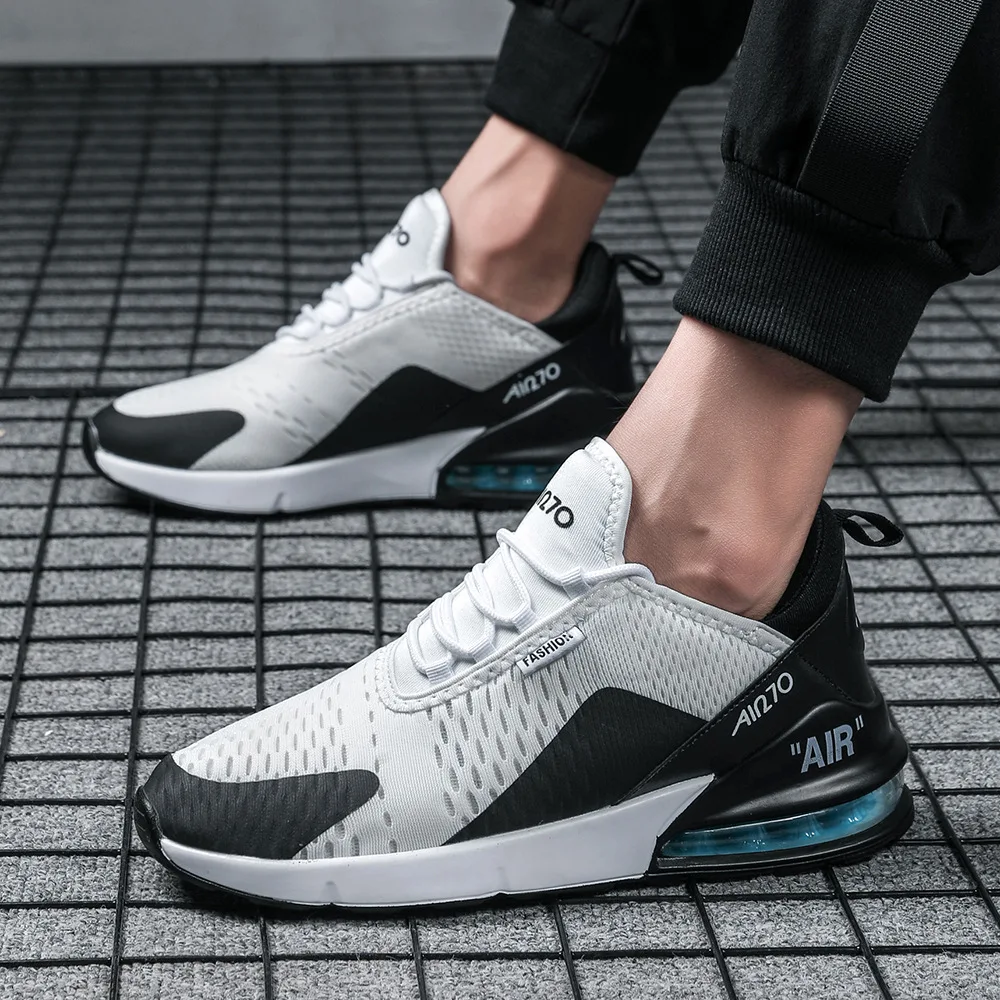 Новинка модная обувь для мужчин беговые кроссовки пары дышащая сетчатая подошва