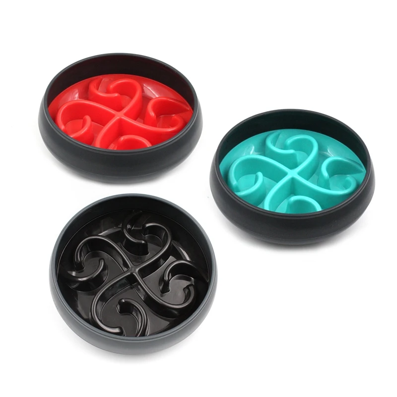 Медленная миска для домашних животных медленная кормушка собак и кошек веселая