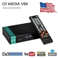 gtmedia v8x satellite tv receiver 1080p dvb s2s2x auto biss built in wifi with ca slot digitial tv box set top box stock in usa