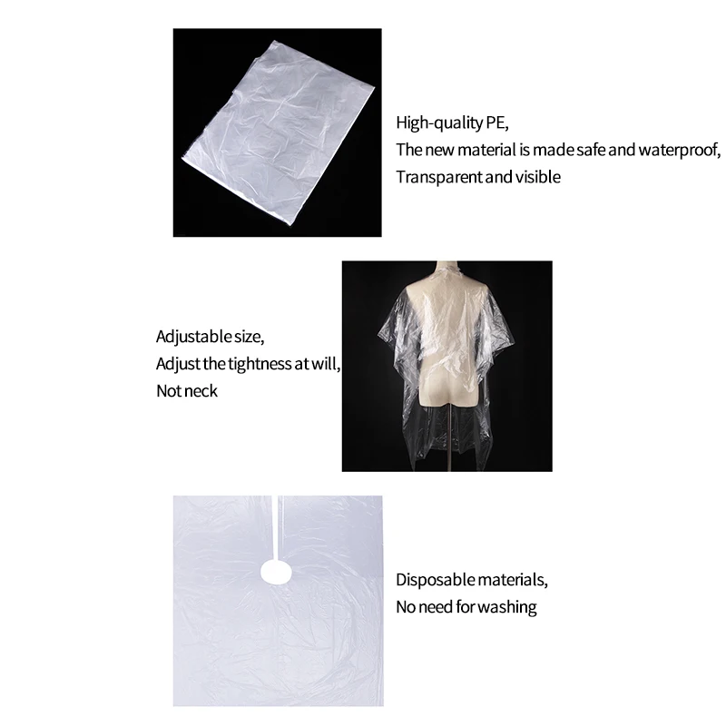 

50 Pieces Disposable Hair Cutting Capes, Waterproof Shawl Salon Gown, 92X130cm