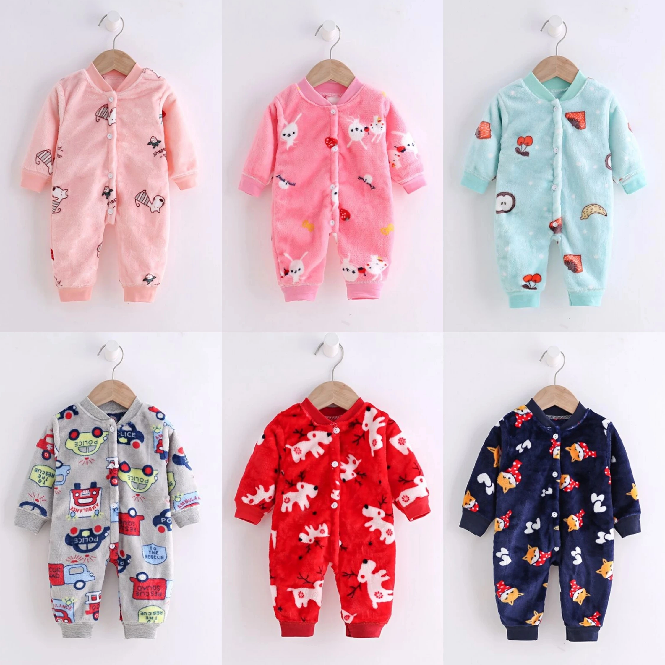 Одежда для малышей новорожденных мальчиков и девочек зимний фланелевый теплый