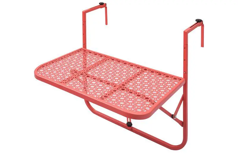 

Balcony hanging table railings metal wrought iron hanging garden table folding table European simple mini wall hanging table