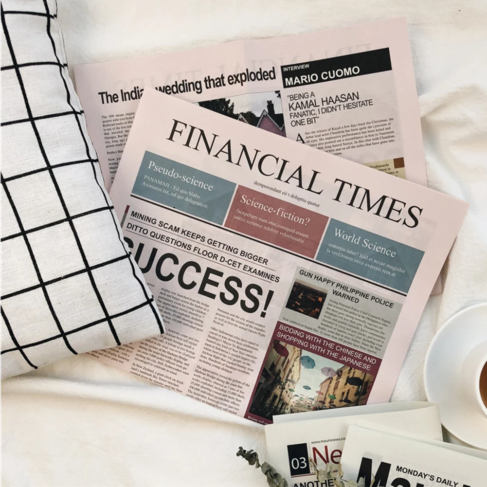 2 шт. Винтажный стиль ностальгические английские газеты реквизит для фотостудии