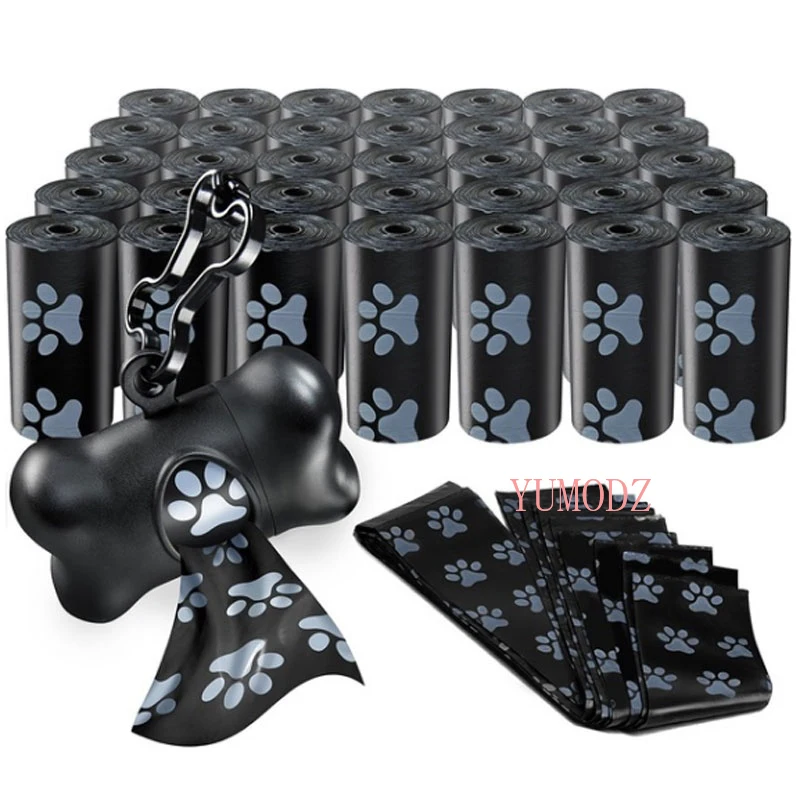 

Пакеты для выгула собак и кошек, 15 мешков в рулоне, 50 рулонов, сумка принадлежности для домашних животных для мусора