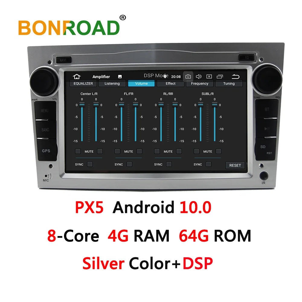 RAM4G ROM64G Silver Bonroad 2Din Android 10,0 Автомобильный мультимедийный плеер для Opel Astra Vectra Antara Zafira Corsa радио gps Навигация стерео приемник - Цвет: RAM4G ROM64G Silver