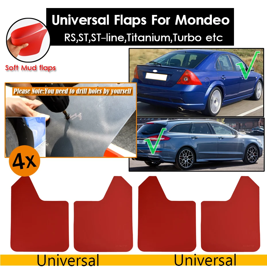 Брызговики для Ford Mondeo Mk2 Mk3 Mk4 Mk5 3 4 5 Fusion Брызговики STW ST200 ST220 ST-Line titanium 95-on