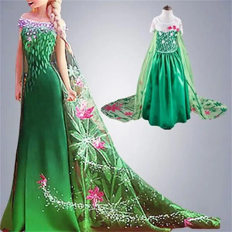Only dress 5 Нарядное платье «Эльза»; Карнавальный Костюм Золушки и Эльзы; платья для девочек; Fantasia Menina; вечерние платья принцессы на Рождество и Хэллоуин; vestido - Цвет: Only dress 5