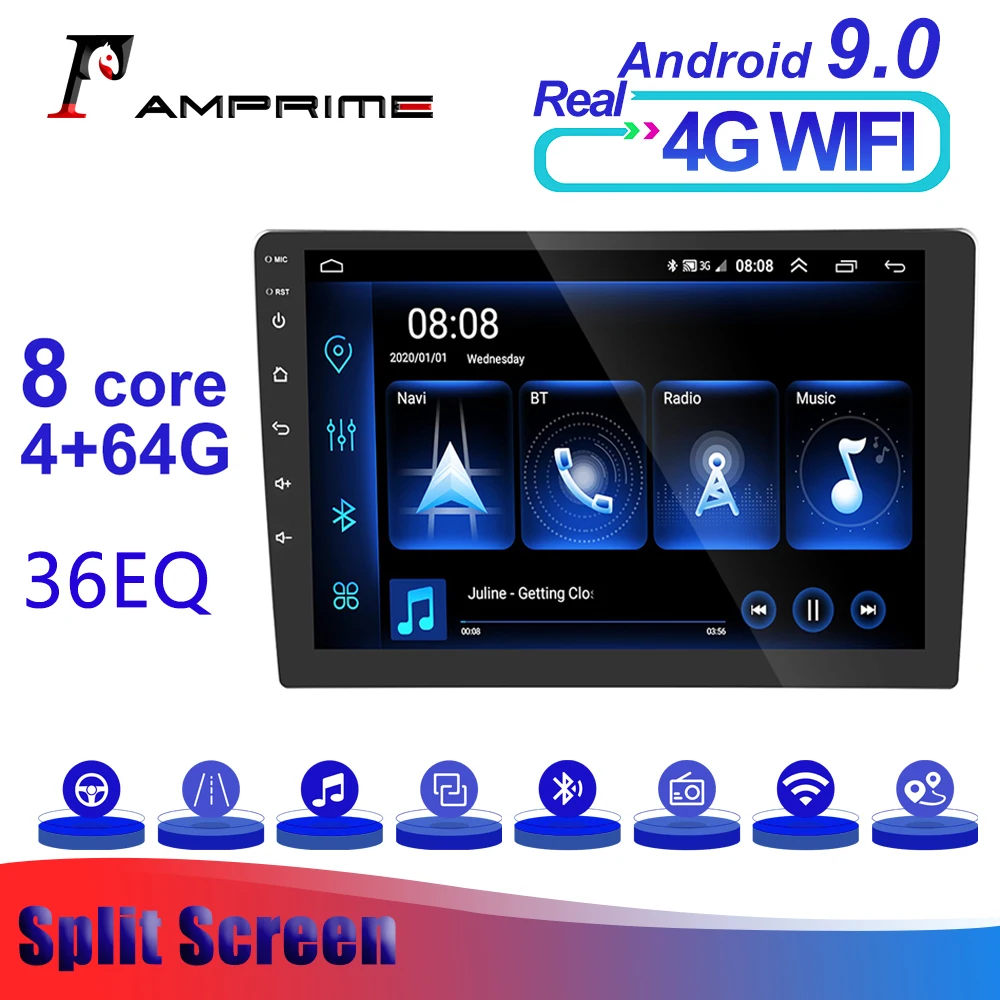 Автомагнитола AMPrime для Lada VESTA мультимедийный видеоплеер 2 Din с 9 &quotэкраном Android 1 4 +