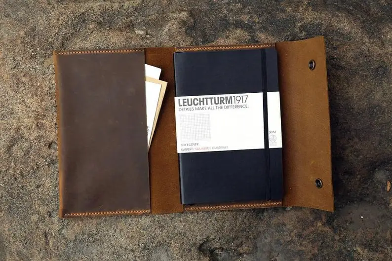 Винтажный Ретро Кожаный чехол для Leuchtturm 1917 Средний A5 ноутбук/кожаный журнал