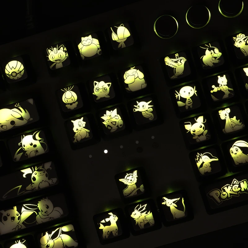 

108 Keys Pokemon Keycap Translucent Keycap For Mechanical Keyboard Pirate Ship K7095RGB Razer Logitech