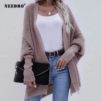 needbo casual oversized sweater cardigan female clothes batwing sleeve loose long outerwear women winter big size jacket coat