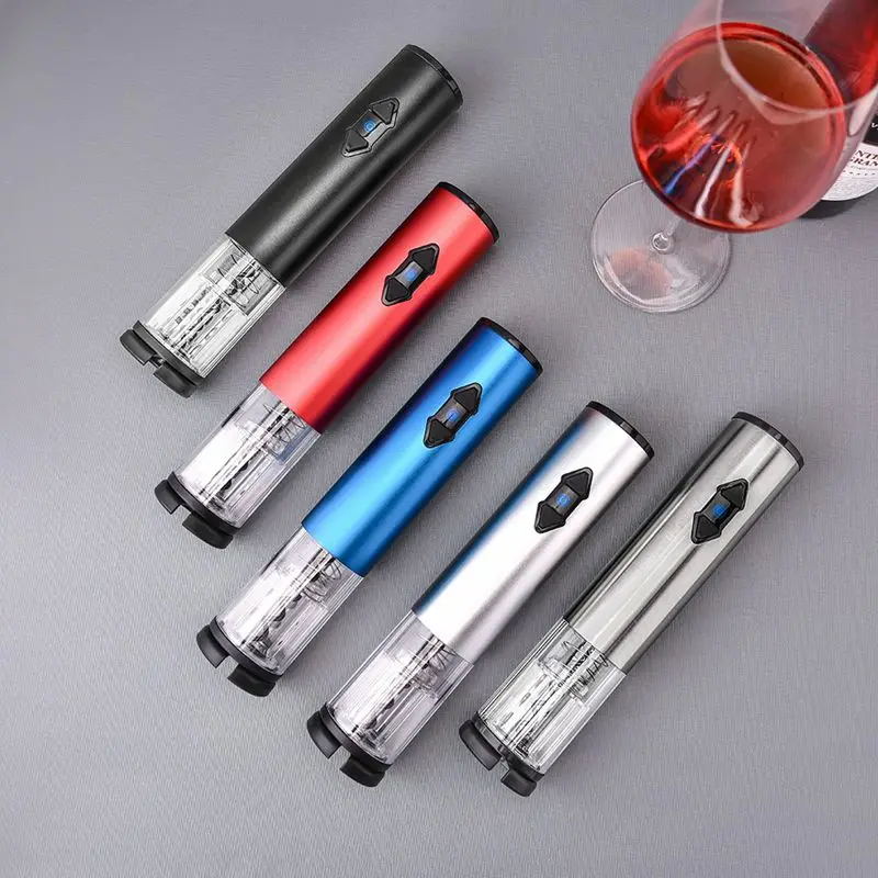 

Classic Stainless Steel Automatic Electric Wine Bottle Opener Multicolor Wine Accessories Kitchen Gadgets Free Paper Cutter