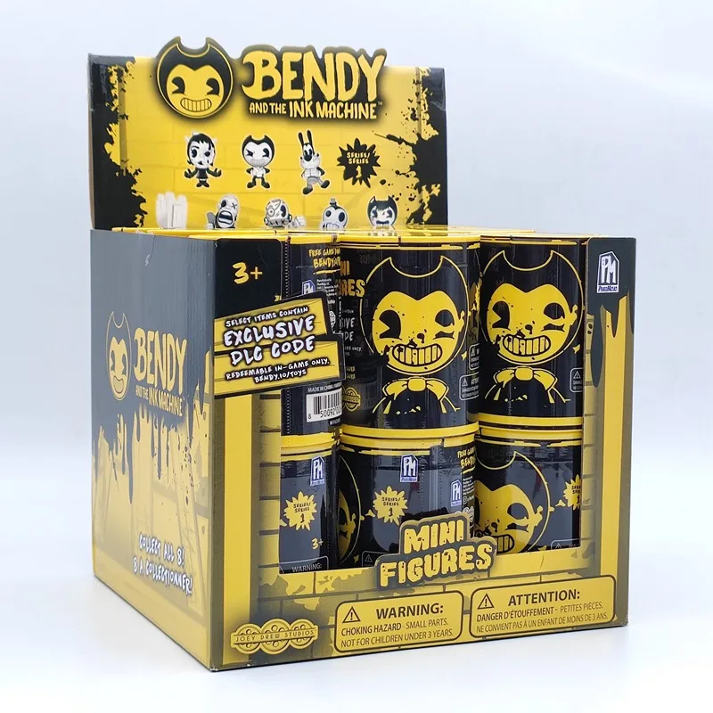 

Horror Game Bendy Ink Machine Mini Figures Series 1 Bacon Soup Can with DLC Toys Models Gifts