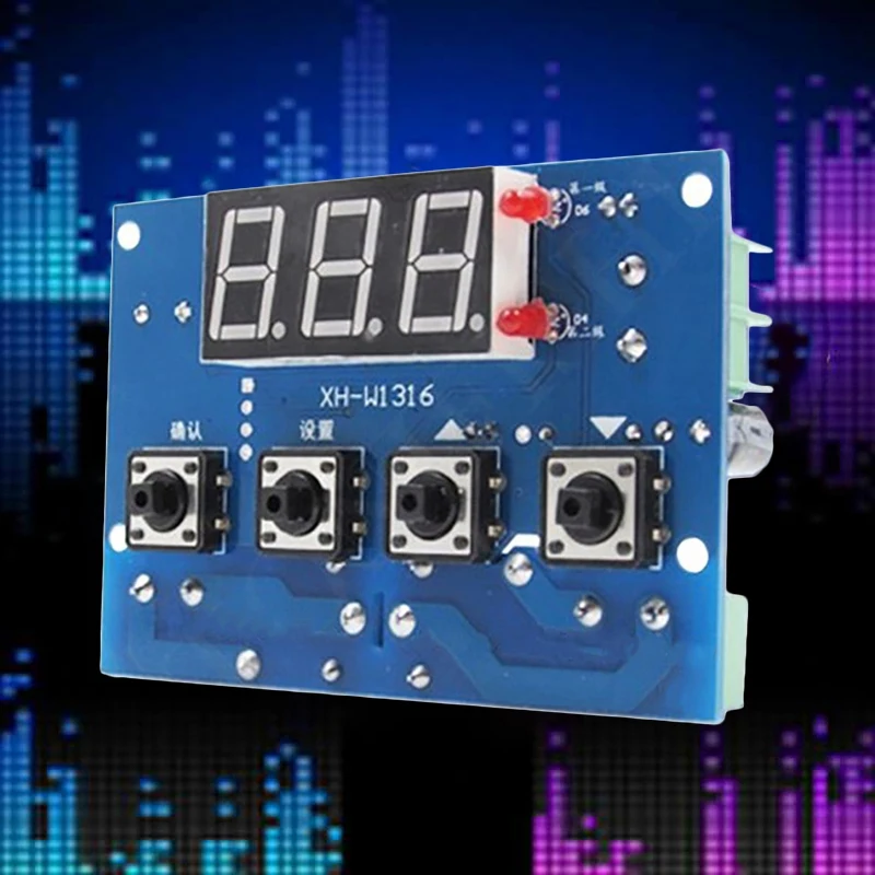 Цифровой микрокомпьютер термостат 12 В постоянного тока с 2 релейными выходами