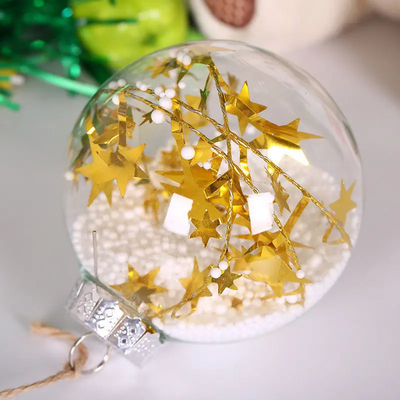 5 шт. пластиковые прозрачные Рождественские шары | Дом и сад