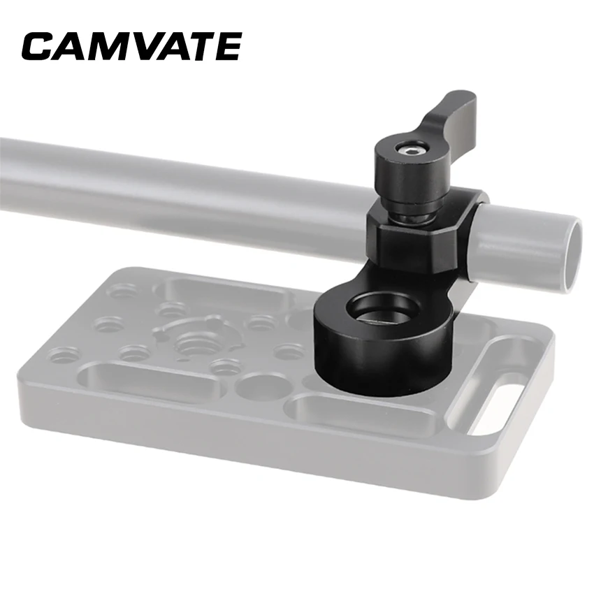 CAMVATE 15 мм одиночный стержень Зажим адаптер конвертировать в 3/8 &quot 16 Монтажный