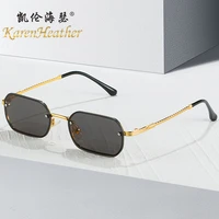 fashion small metal frame sunglass ocean lens gradient brand design anti ultraviolet uv400 casual sunglasses for adultwomenmen