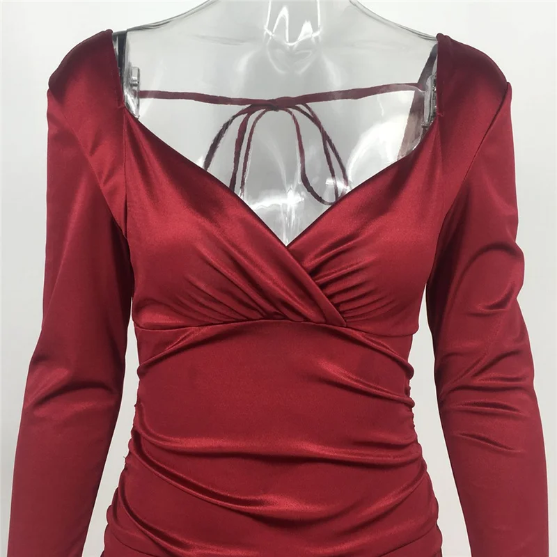 

Summer V-neck dress Bodycon Dress Backless Double Layer Sexy Dresses Elegant Office Off The Shoulder Club Night Party Dresses