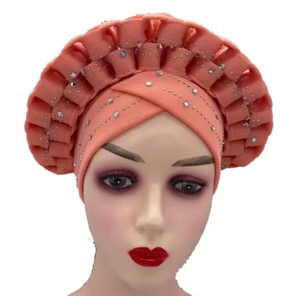 Модная женская головная повязка aso oke gele 2021 высококачественный Африканский