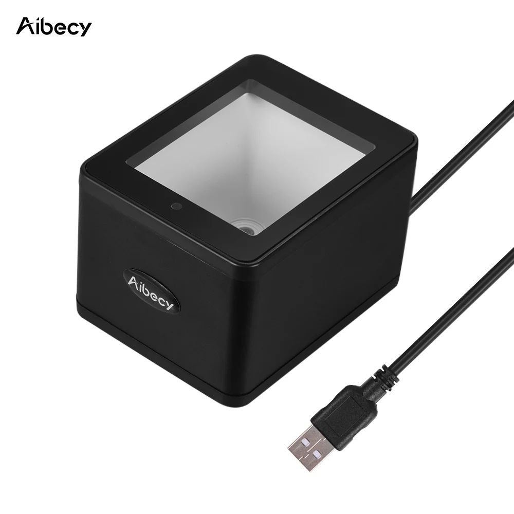 Портативный сканер штрих кода Aibecy для рабочего стола 1D/2D/QR USB проводной