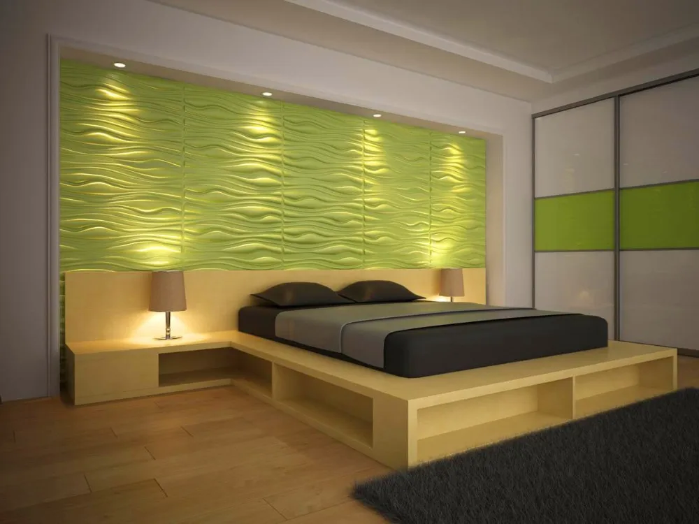 3D ПВХ настенные панели декоративный пластиковый Настенный комплект из 12 плиток