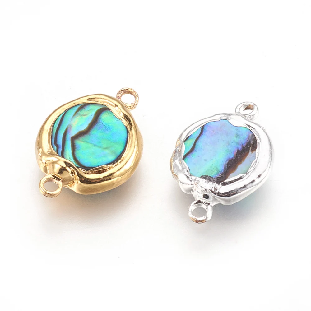 10 шт. соединители для украшений Пауа с латунной фурнитурой|Ювелирная фурнитура и