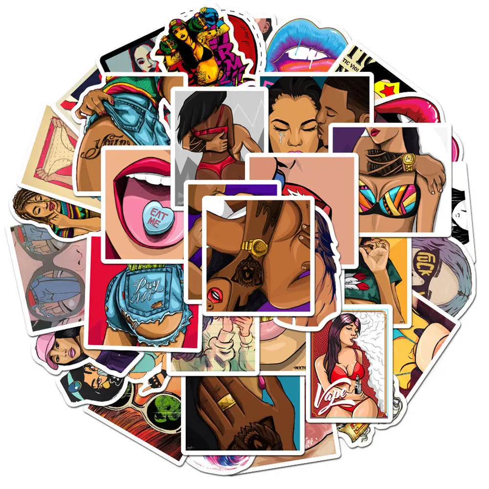 

Наклейки водостойкие самоклеящиеся для скейтборда, ноутбука, 10/50 шт.