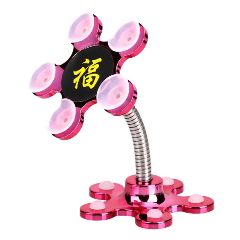 Автомобильный держатель на присоске для телефона вращение 360 присосок подставка