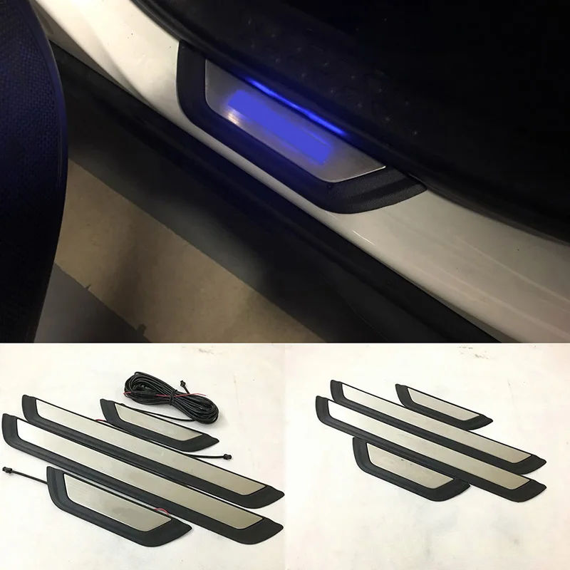 Автомобиль нержавеющая сталь и пластик порога Накладка крышки для Toyota C HR ЧР 2015 2016