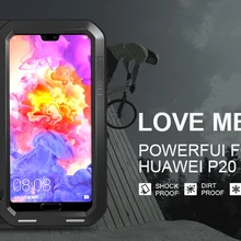 LOVE MEI Powerful Metal Waterproof Case For Huawei P20 Shockproof Cover For Huawei P20 Pro Aluminum Protection & Gorilla Glass