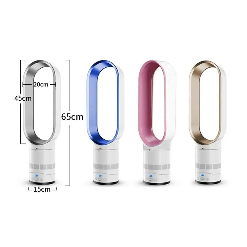 

16 Inches No-blade Fan Super Quiet Bladeless Floor-standing Fan Low Noise Air Purifing Romote Controled Electric Fan