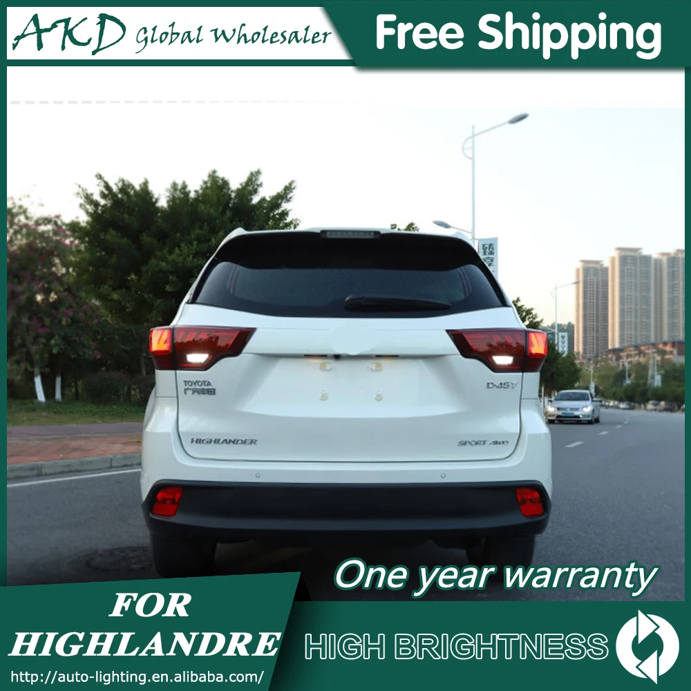 Задний фонарь для автомобиля Toyota Highlander- светодиодная сигнальная лампа Противотуманные фары DRL дневные ходовые огни тюнинг автомобильные аксессуары