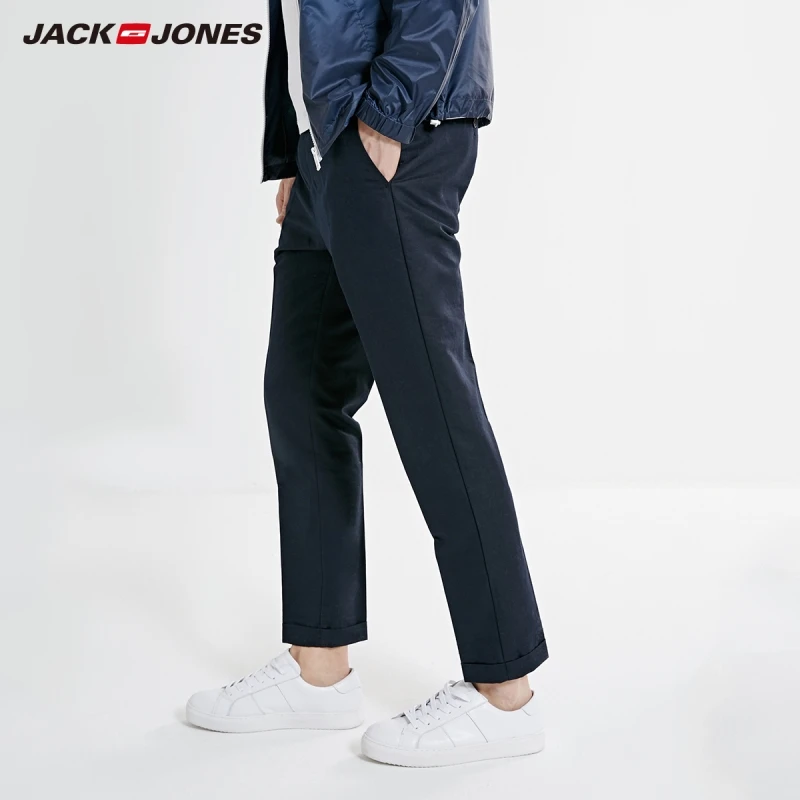 JackJones мужские облегающие льняные зауженные укороченные брюки с узкими штанинами