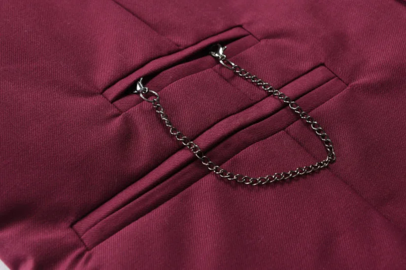 

Free shipping spring and autumn men's suit vest men's single-breasted chain decoration British vest vest wedding vest MJ146