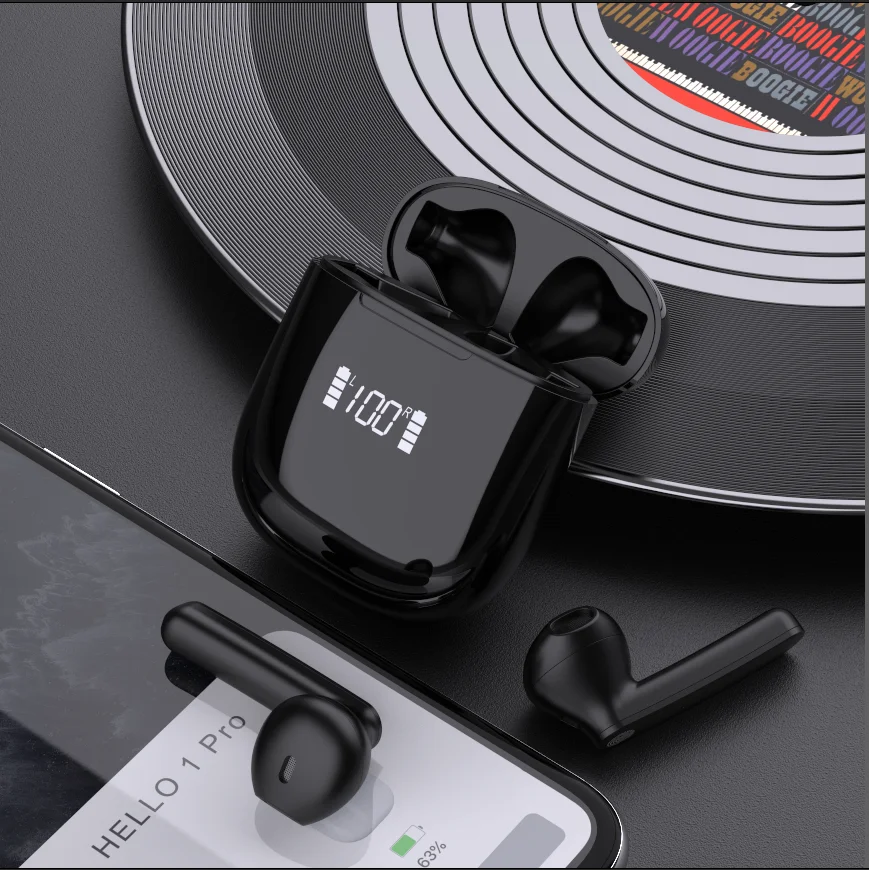 TWS V5.0 Bluetooth наушники беспроводные с шумоподавлением сенсорным управлением 500 мАч