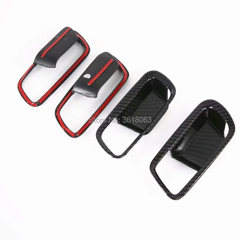 For Toyota Prius 2019 2020 Carbon Fiber Inner Door Handle Bowl Cover Frame Trim Sticker Car-Styling Deconation Accessories |