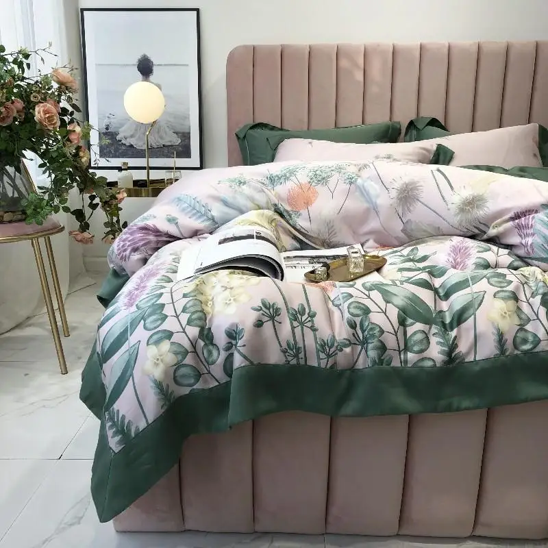 43 сатина постельное белье простыни из тенсела шелковые мягкие комплекты