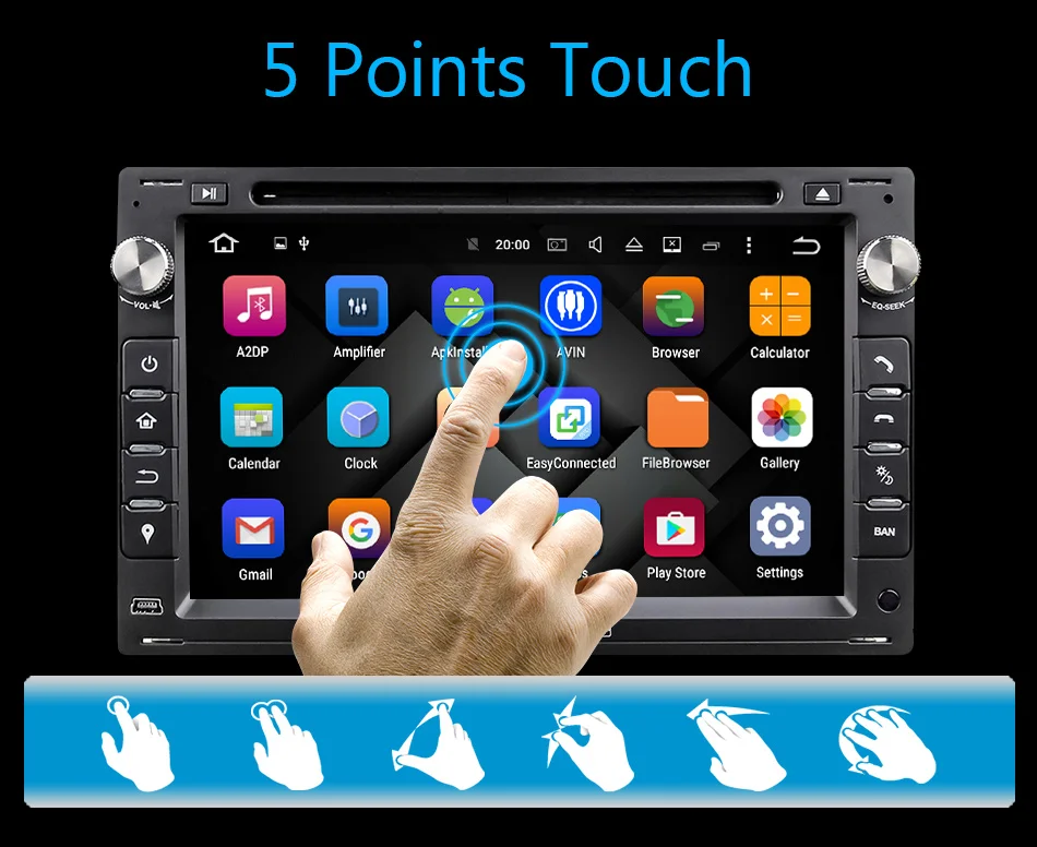 Eunavi Восьмиядерный 4 Гб ОЗУ 2 din Android 9,0 7 ''автомобильный DVD gps Navi для VW Glof Bora Passat Mk5 Golf Mk4 Polo сиденье Jetta