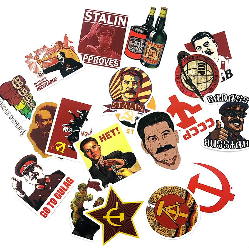 Pegatinas impermeables de guitarra para &aacute;lbum de recortes, pegatinas de nevera para Scooter, guitarra, 50 Uds., Uni&oacute;n sovi&eacute;tico, USSR, CCCP, HET-2