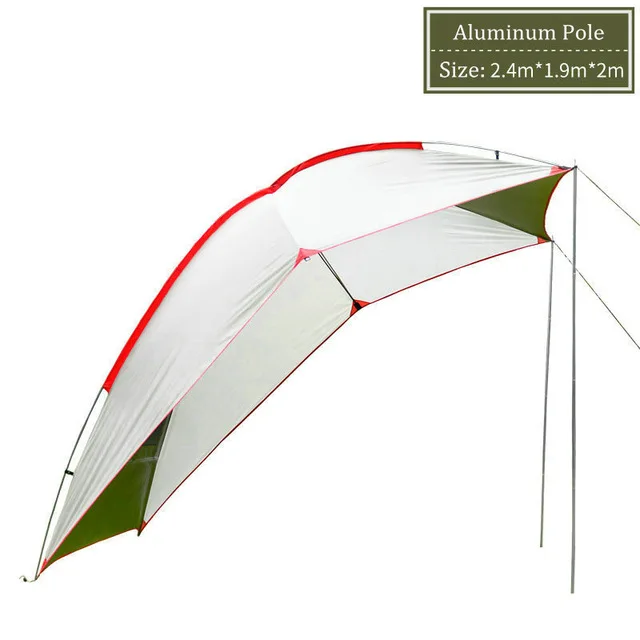 Aluminum Pole Открытый 5-8 человек автомобильный тент с полюсом из алюминиевого сплава переносные автомобильные тенты тент брезент солнечные укрытия для кемпинга рыбалки - Цвет: Aluminum Pole