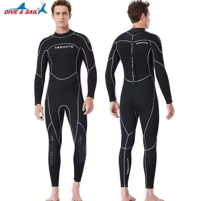 

One-piece Diving Wet Suit Swimming Scuba Snorkeling Surfing Wetsuit Full Bodysuit for Men Triathlon Suit Neoprene 3mm Black