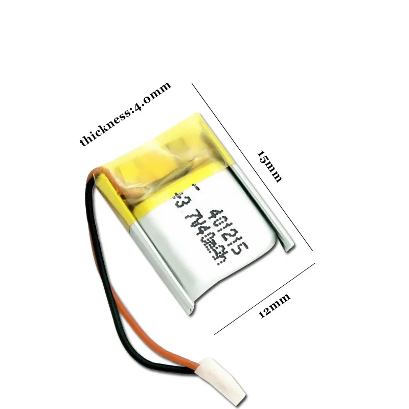 1-3 шт. 3 7 V Lipo cells 401215 40mah литиевая полимерная аккумуляторная батарея для MP3 MP4 GPS