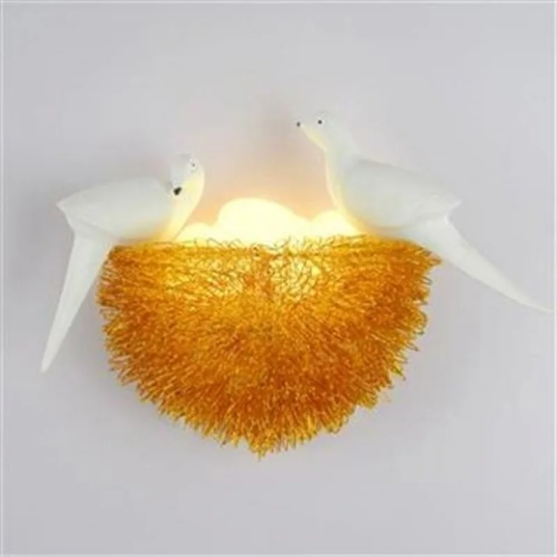 

Creative Bird Nest LED Wall Light Novelty Bedroom Bird Light Restaurant Living Room Decoration Light Fixtures Corridor Wall Lamp