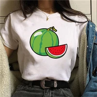 fashion watermelon print t shirt women lovely summer short sleeved o neck t shirt vintage ullzang tshirt harajuku tops clothing